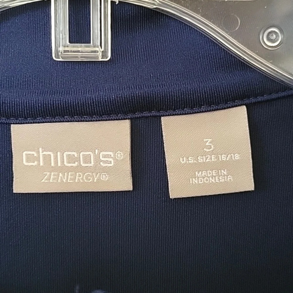 Chico's Blue Quarter-Zip Sweatshirt - Picture 6 of 8